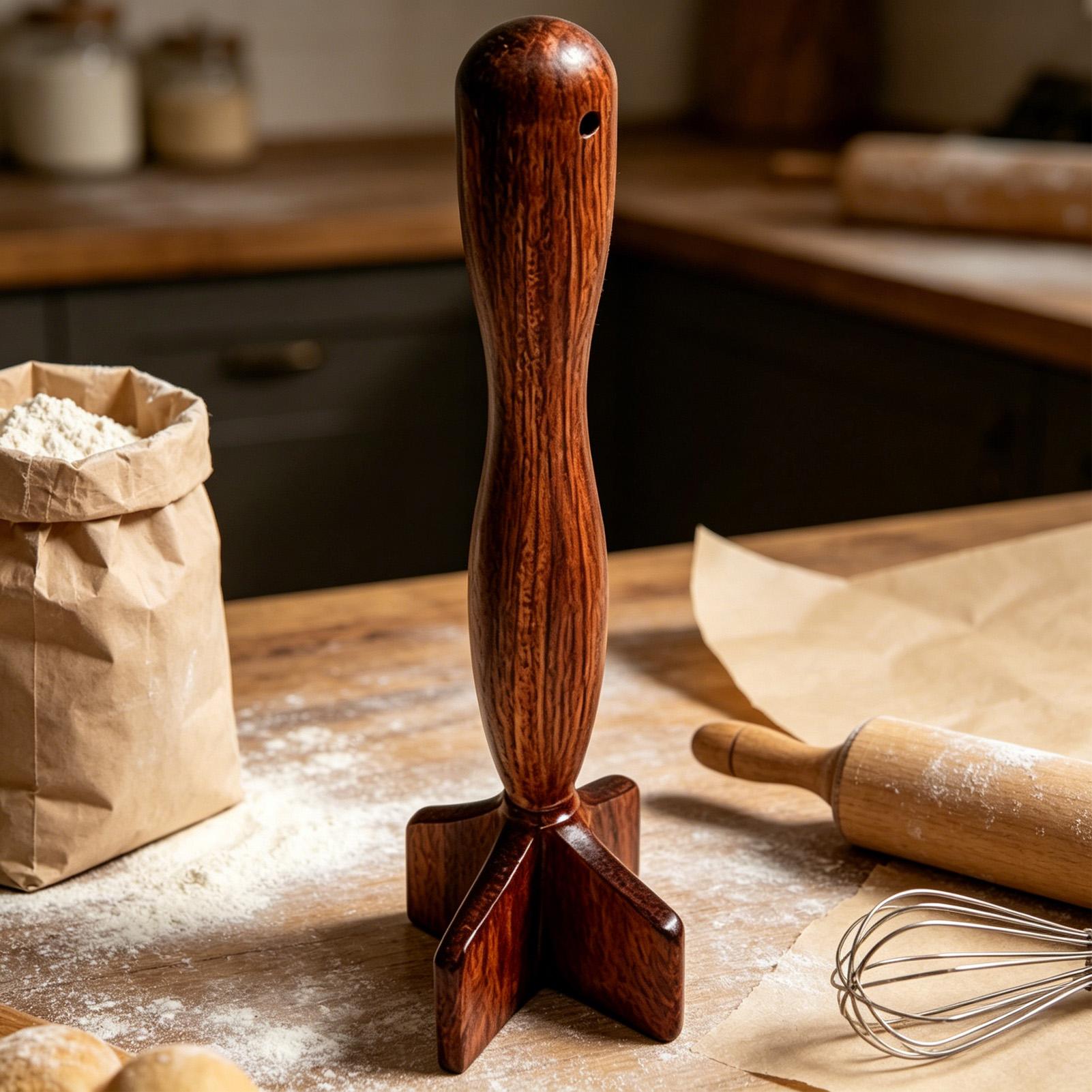 Meal Prep With Potatoes - Wooden Meat Chopper Non-Scratch Kitchen Smasher
