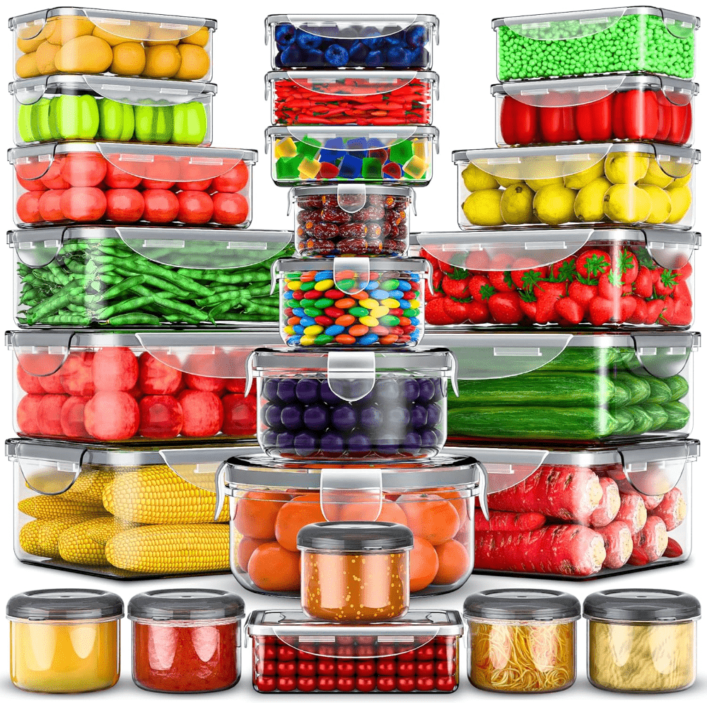 Meal Prep Jars With Lids - 50 Pcs Food Storage Containers With