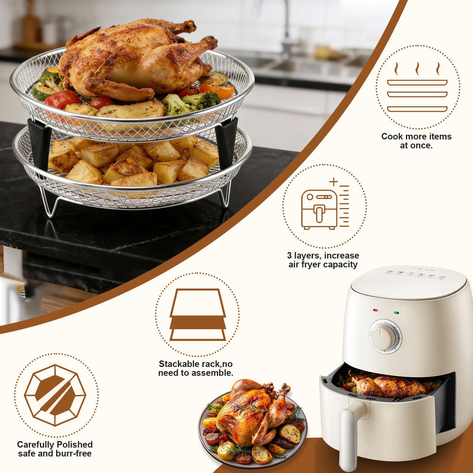 Air Fryer Basket Stainless Ste - Meal Prep Menu 评论和价格
