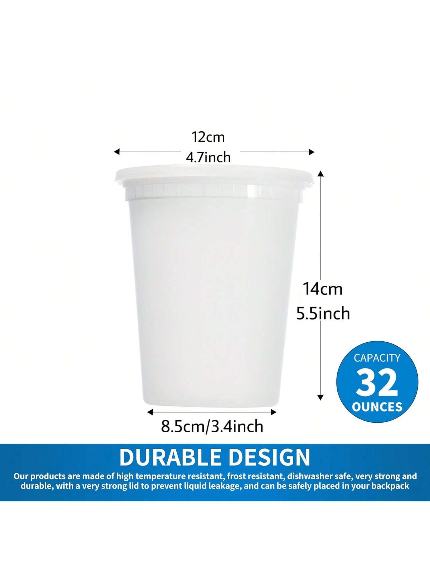 24Pack 32oz Deli Containers wi - Meal Prep Jars With Lids 评论和价格
