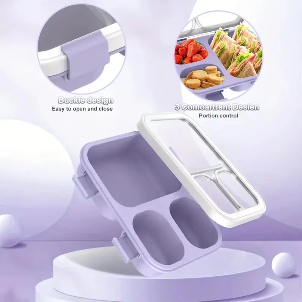 Lunch Box with Lids 3 Compartm - Meal Prep Jars With Lids 评论和价格