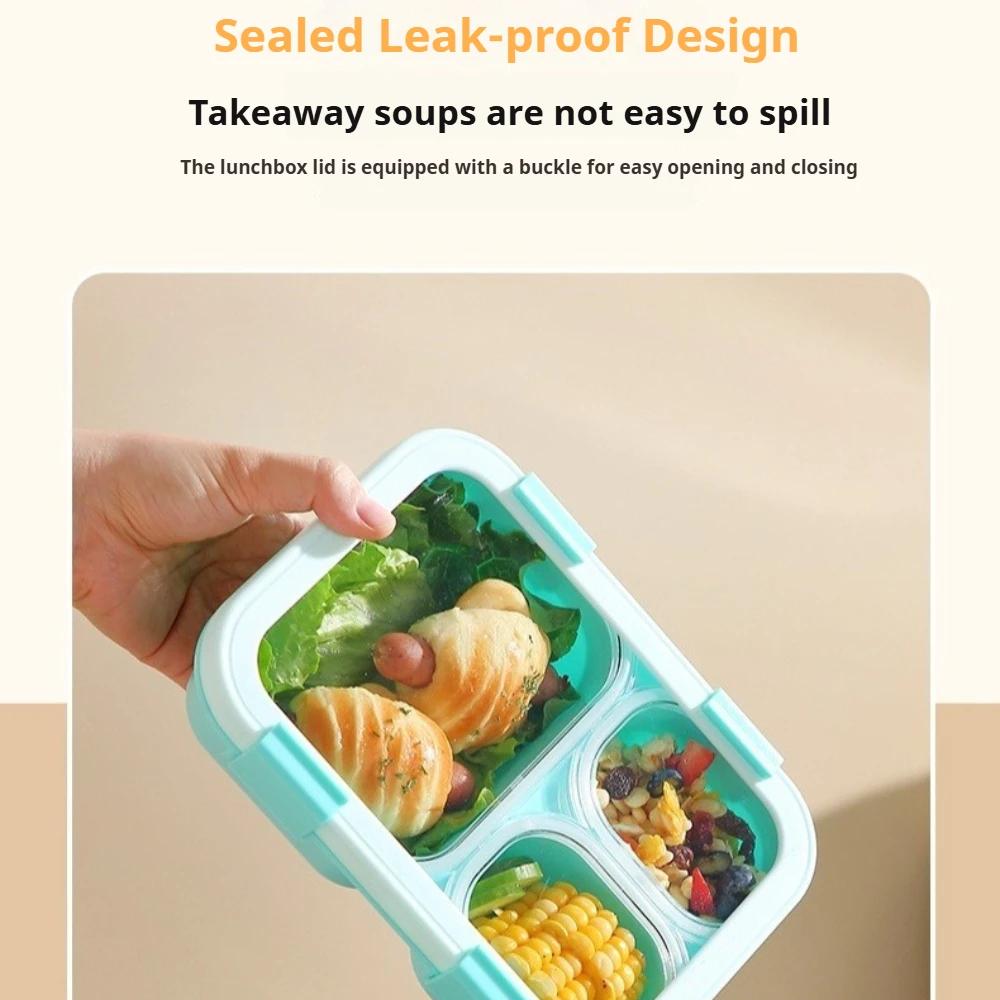 Lunch Box with Lids 3 Compartm - Meal Prep Jars With Lids 评论和价格