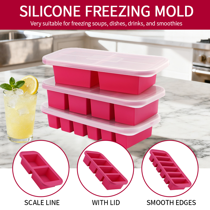 2 Or 3-Piece Silicone Freezer  - Meal Prep Menu 评论和价格