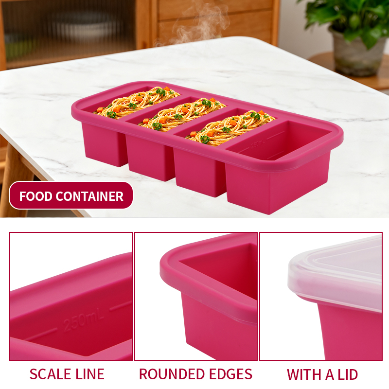2 Or 3-Piece Silicone Freezer  - Meal Prep Menu 评论和价格