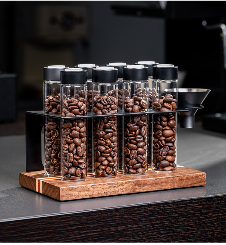 Sealed Glass 12Tubes Coffee Be - Glass Container Set 评论和价格