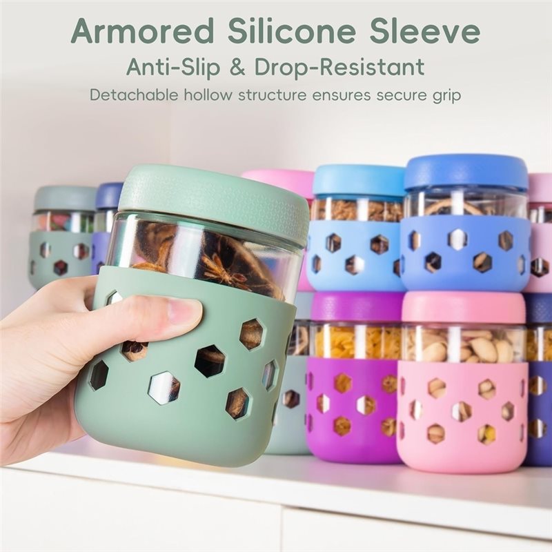 SOFT-Glass Jars With Airtight  - Meal Prep Jars With Lids 评论和价格