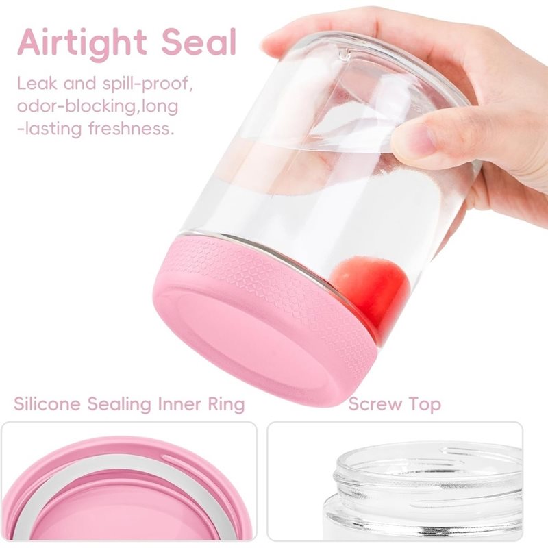 SOFT-Glass Jars With Airtight  - Meal Prep Jars With Lids 评论和价格