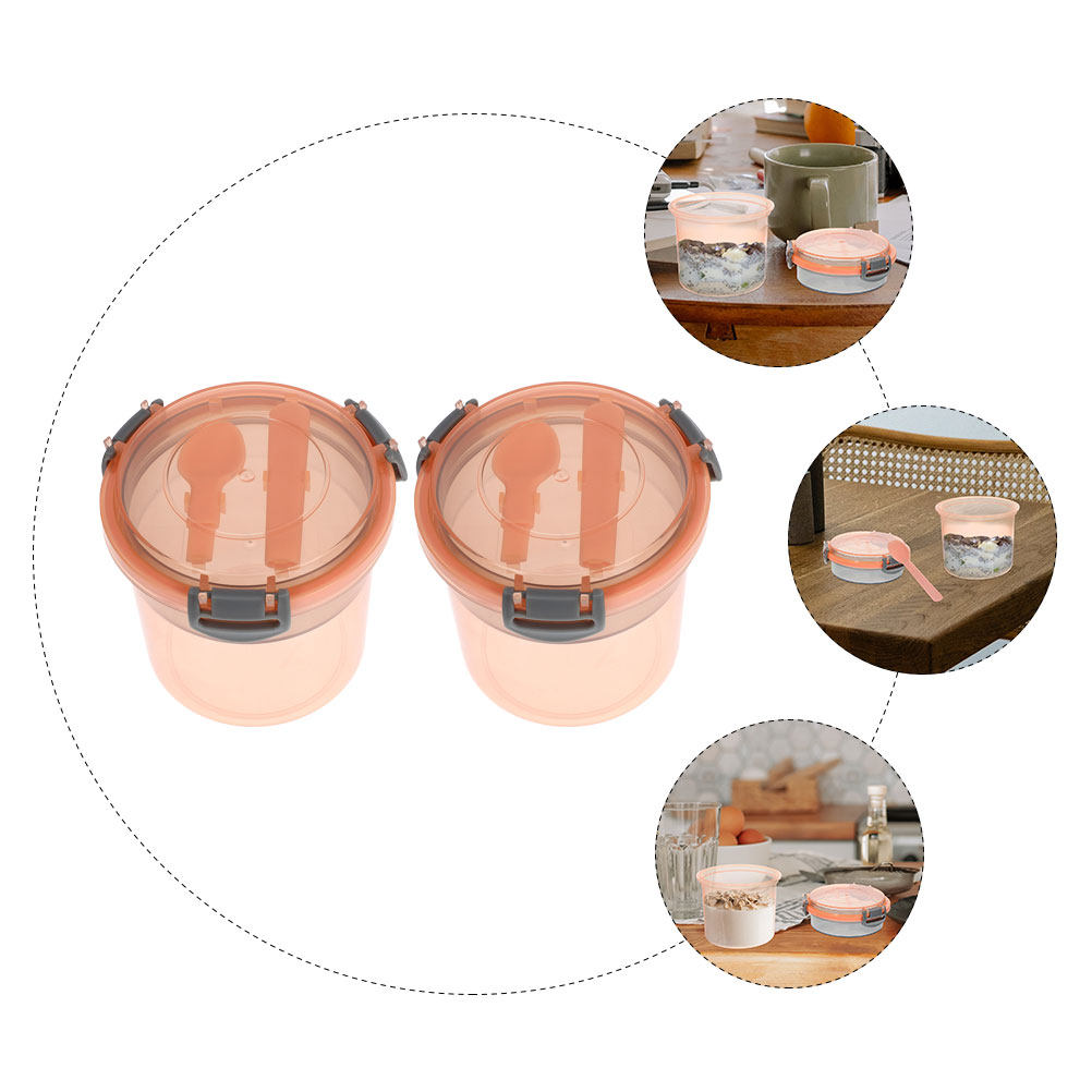 2Pcs Overnight Oats Jar Set Pr - Meal Prep Jars With Lids 评论和价格
