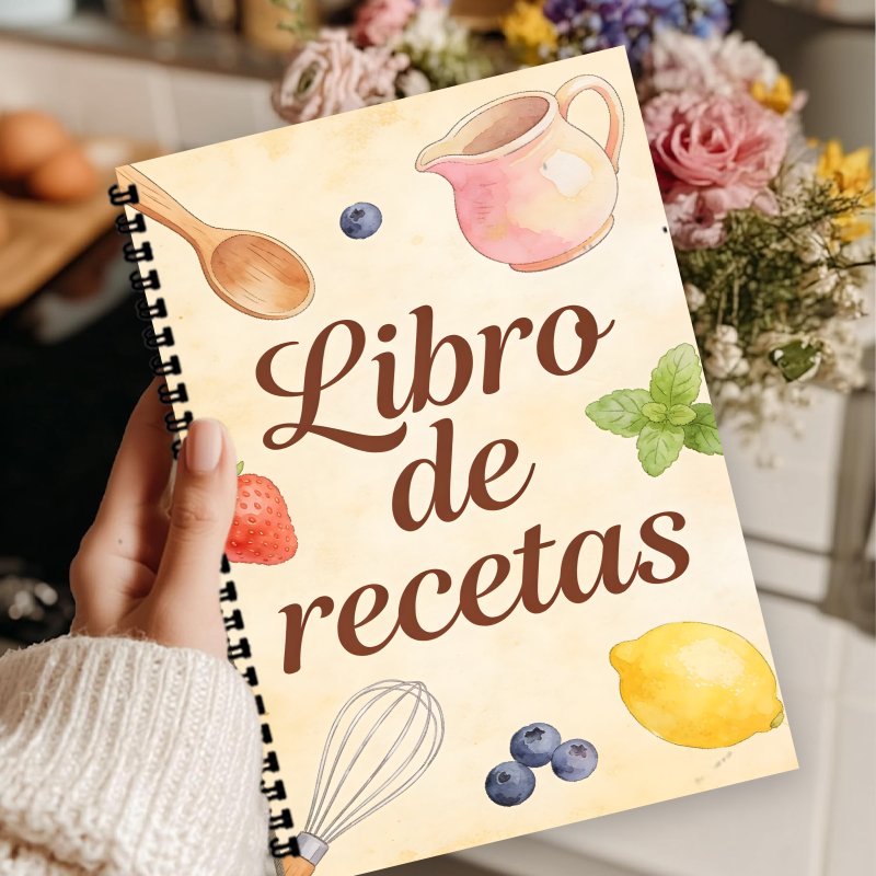A5 Paper Spanish Recipe Book,  - Meal Prep Book 评论和价格