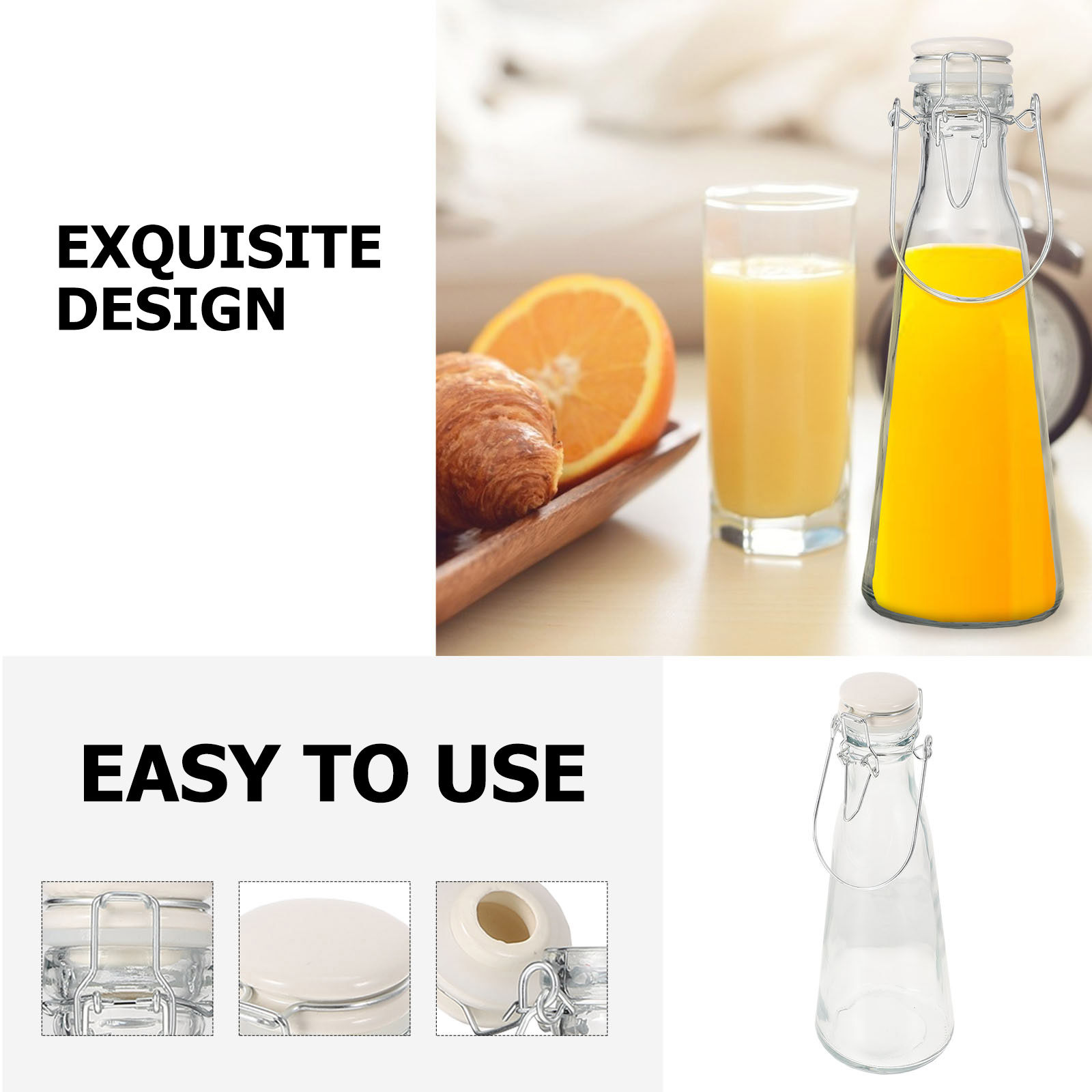2Pcs High Strength Transparent - Glass Container Set 评论和价格