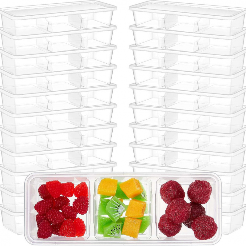 【25-Count 3-Section Food Conta - Meal Prep Japanese Food 评论和价格