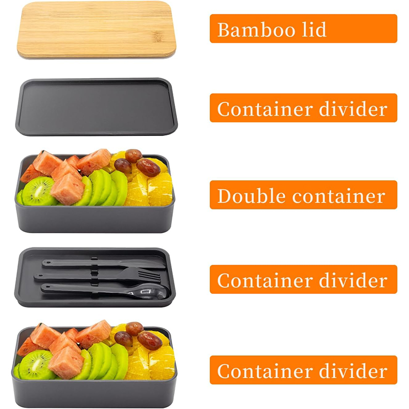Japanese Bento Box with Bamboo - Meal Prep Japanese 评论和价格