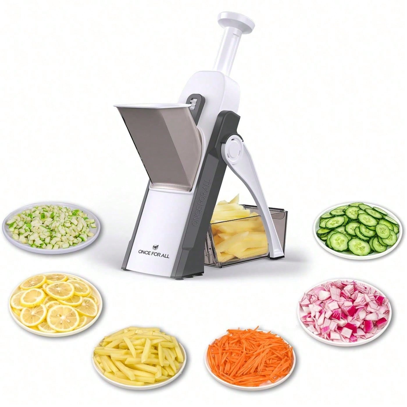Safe Mandoline Slicer 5 in 1 V - Meal Prep With Potatoes 评论和价格