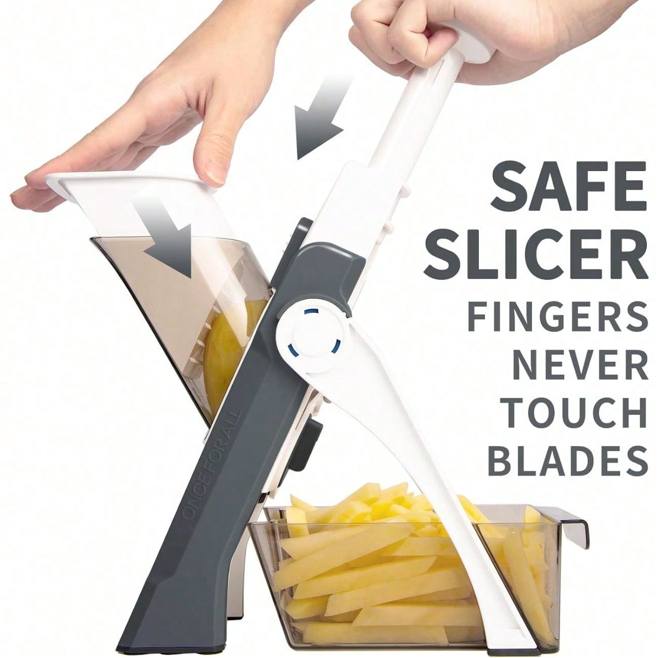 Safe Mandoline Slicer 5 in 1 V - Meal Prep With Potatoes 评论和价格