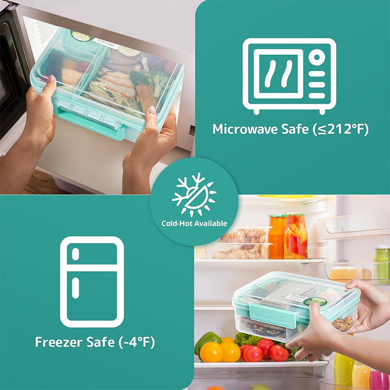 4 Compartment Leakproof Bento  - Meal Prep Menu 评论和价格