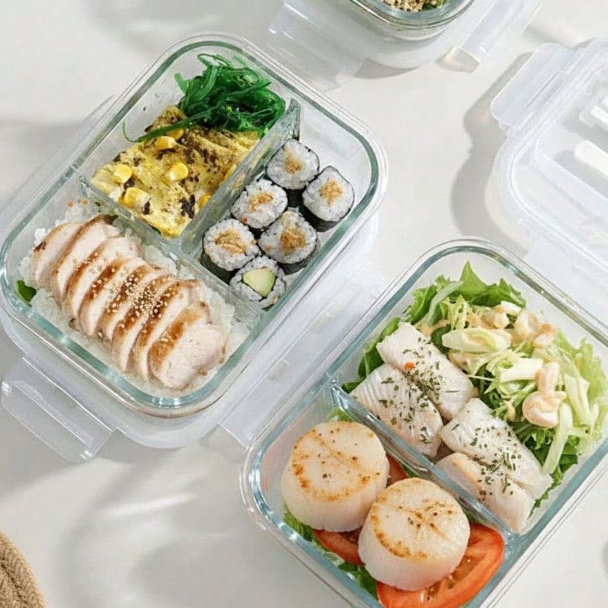 Glass Food Storage Container W - Meal Prep Jars With Lids 评论和价格
