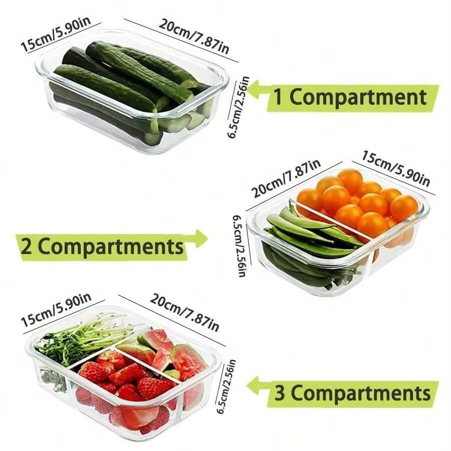 Glass Food Storage Container W - Meal Prep Jars With Lids 评论和价格