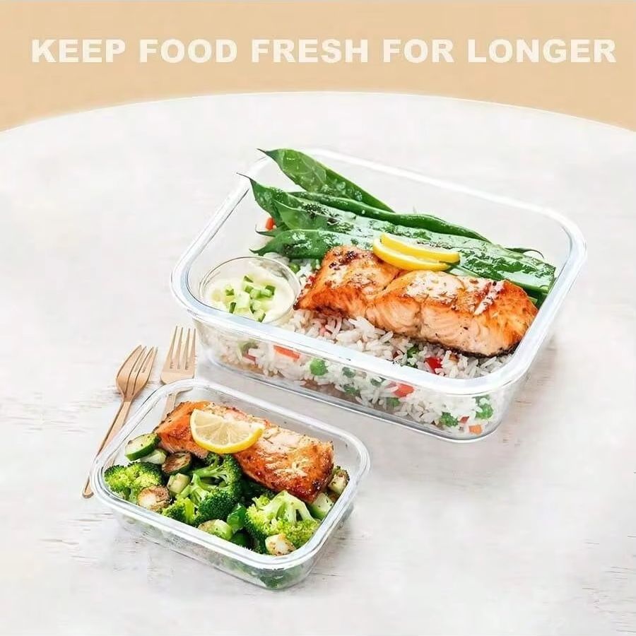 Glass Food Storage Container W - Meal Prep Jars With Lids 评论和价格