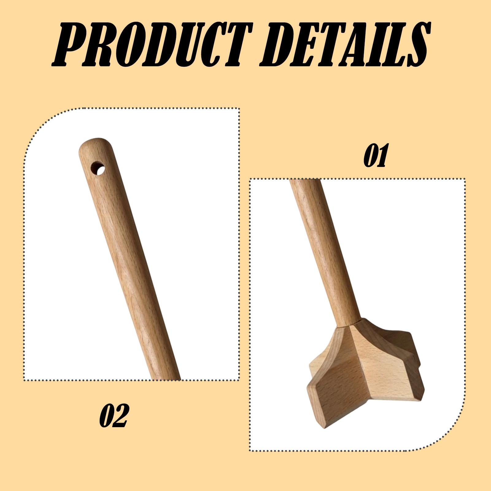 Premium Wood Potato Masher Eas - Meal Prep With Potatoes 评论和价格