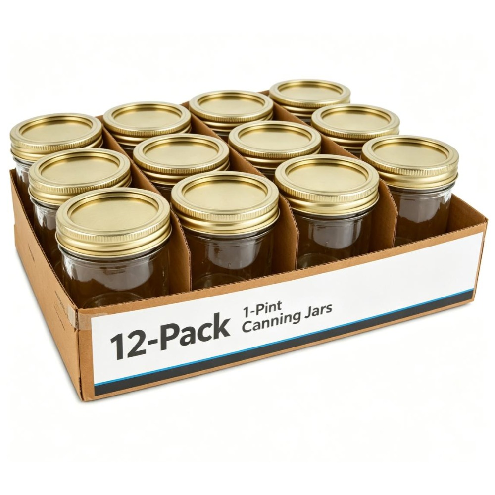 12 Pack 16oz Wide Mouth Glass  - Meal Prep Jars With Lids 评论和价格