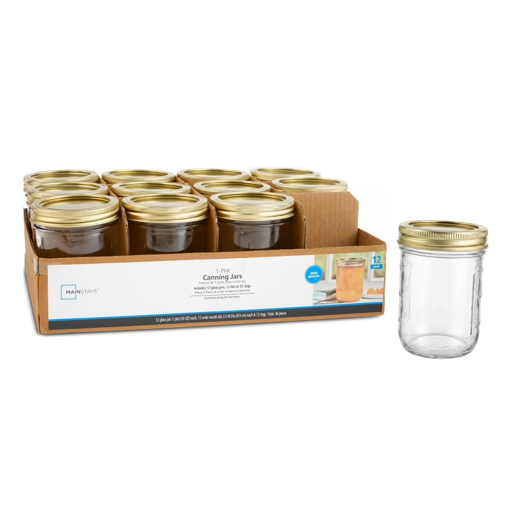 12 Pack 16oz Wide Mouth Glass  - Meal Prep Jars With Lids 评论和价格