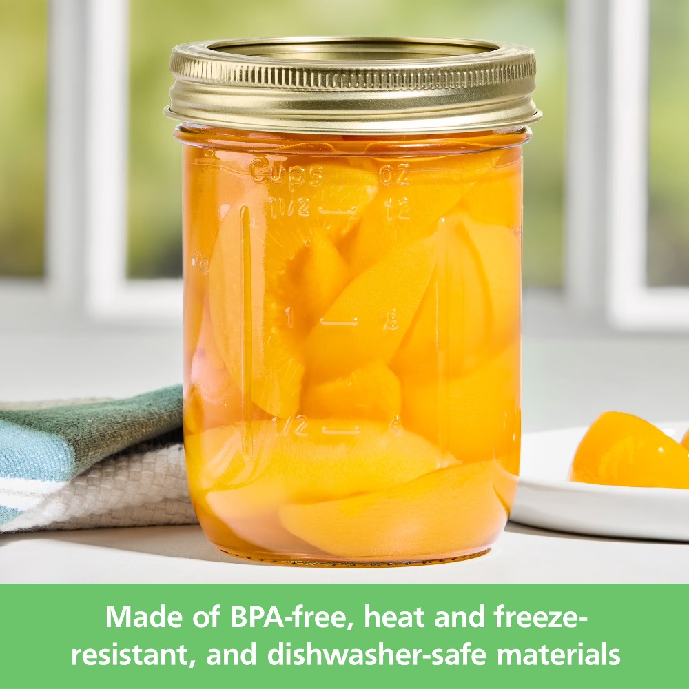 12 Pack 16oz Wide Mouth Glass  - Meal Prep Jars With Lids 评论和价格