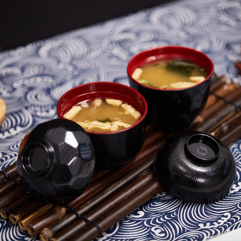 2 Tone Miso Soup Bowl with Lid - Meal Prep Japanese 评论和价格