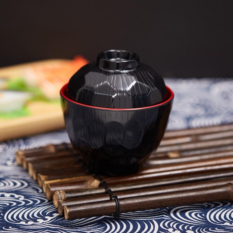 2 Tone Miso Soup Bowl with Lid - Meal Prep Japanese 评论和价格