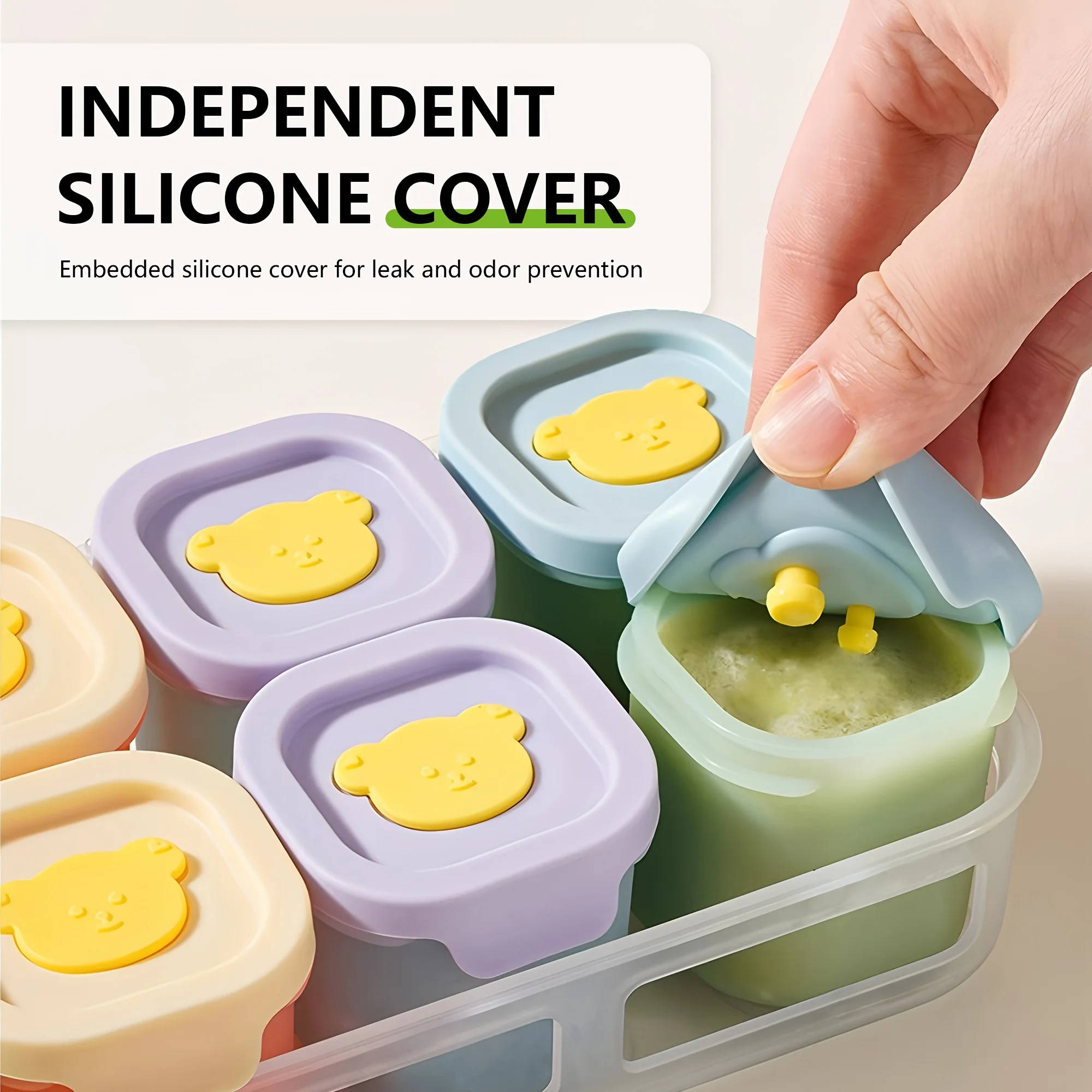 9pcs Silicone Food Storage Con - Meal Prep Jars With Lids 评论和价格