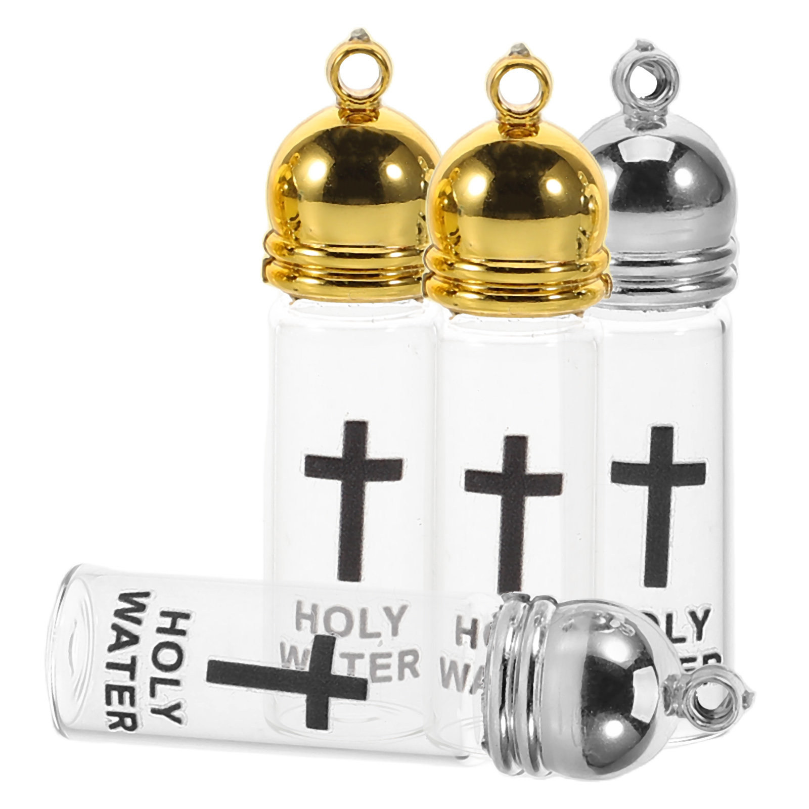 4Pcs Holy Water Bottles Glass  - Glass Container Set 评论和价格