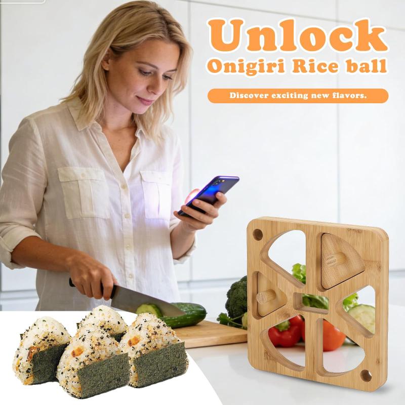 Wooden Onigiri Rice Ball Mold  - Meal Prep Japanese 评论和价格