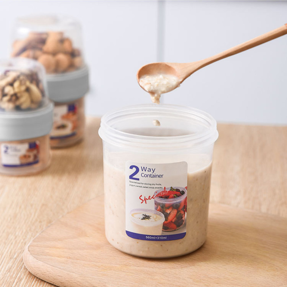 Double Layer Leakproof Food Ca - Meal Prep Jars With Lids 评论和价格